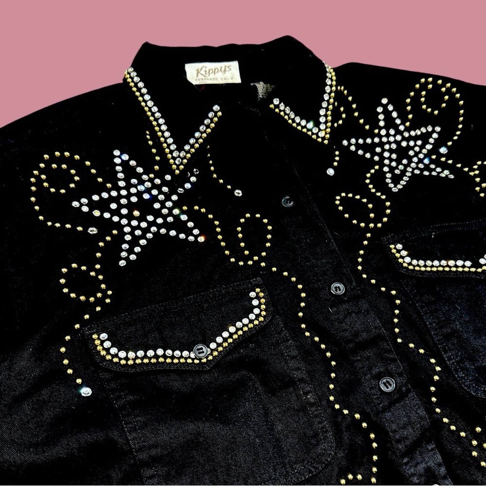 Kippys Black Rhinestone Star Shirt